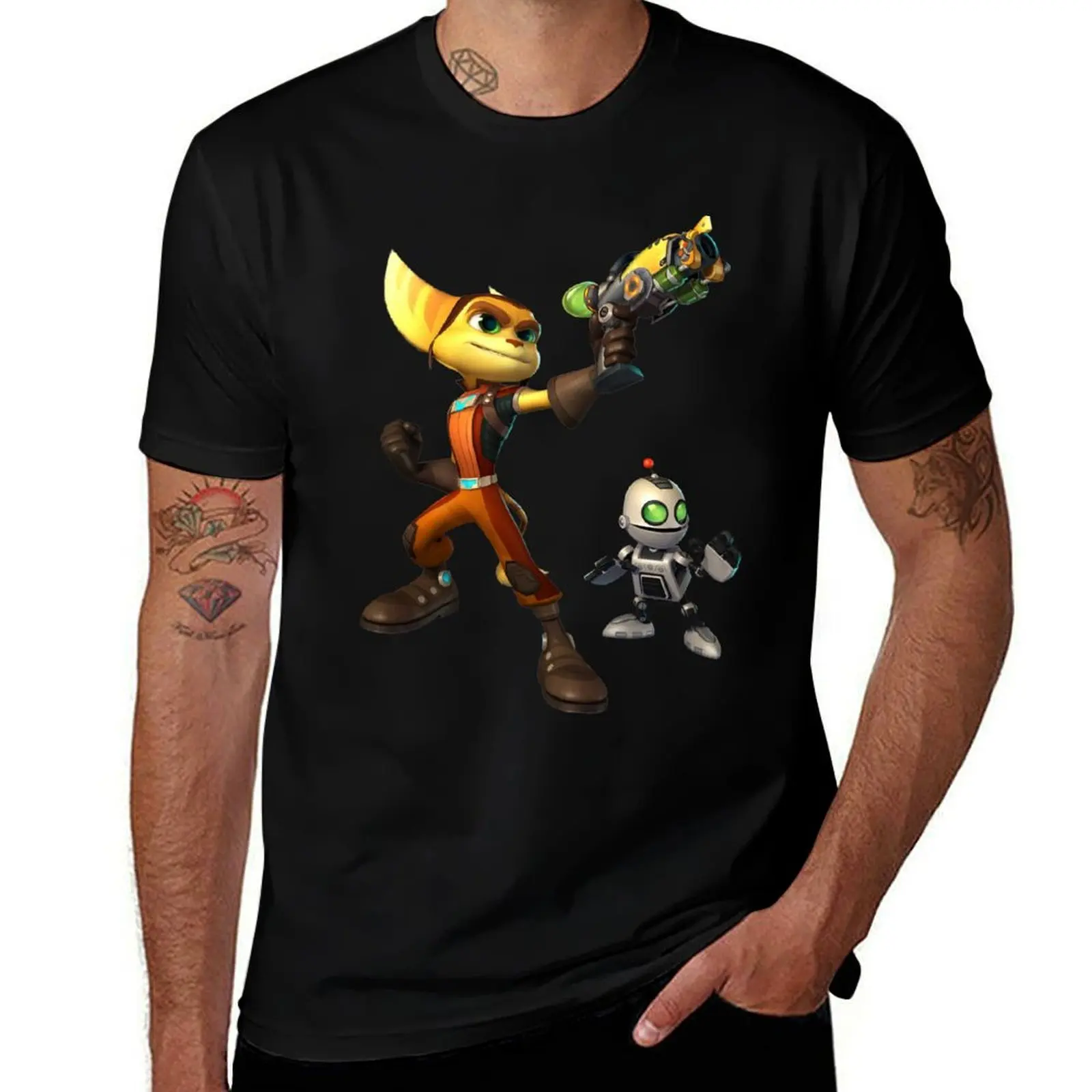 

Ratchet and Clank T-Shirt Basic Plain Short Sleeve Crew Neck Tee