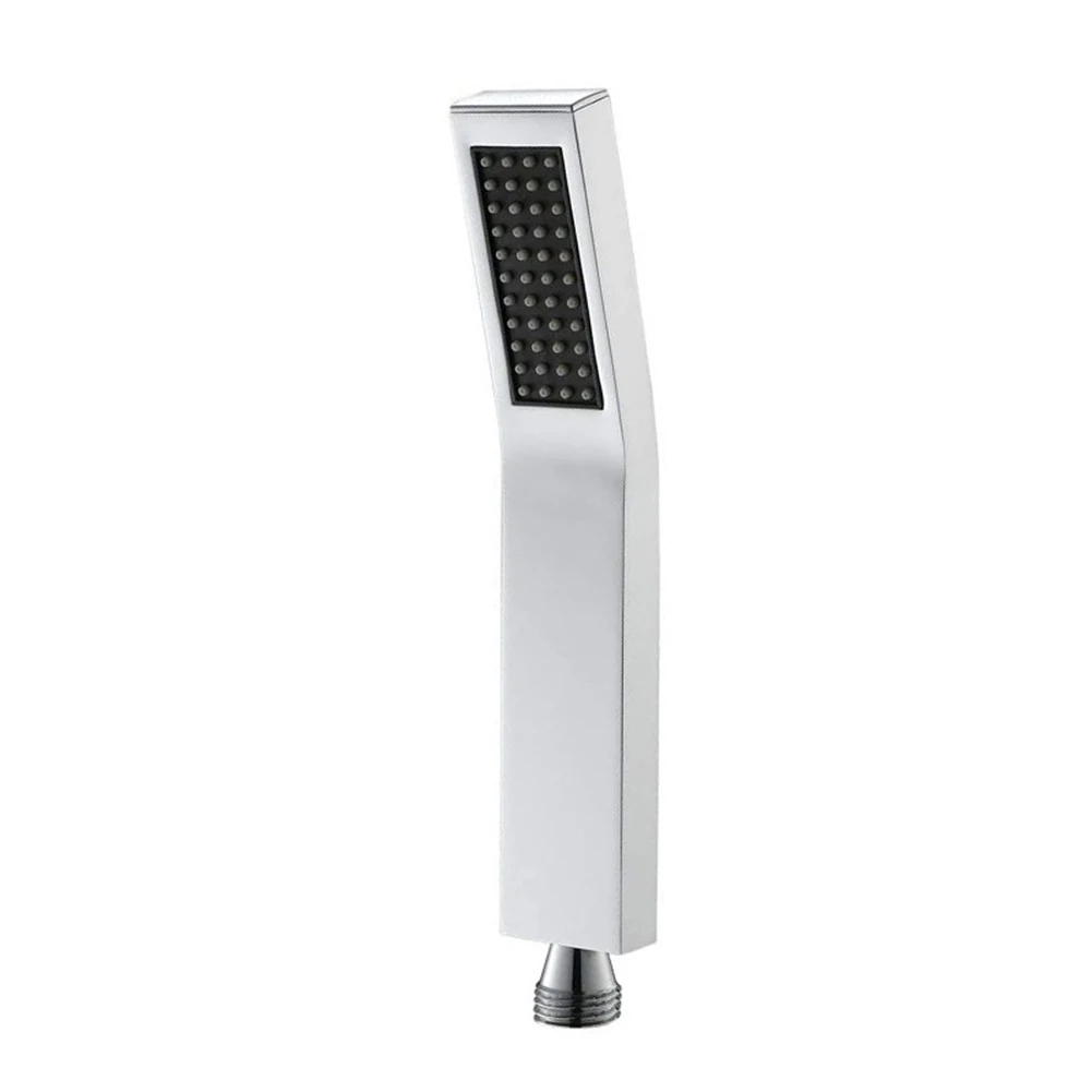 304 Stainless Steel Square Handheld Shower Head With Pressurized Spray For Standard G1/2 Inch Bathroom Fixtures