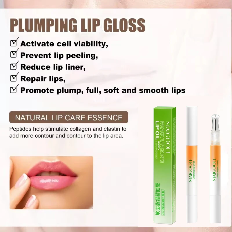 Sofortiger Lippen-Aufpolsterglanz, reduziert feine Linien, pralleres Serum, Peeling, dauerhafte feuchtigkeitsspendende Flüssigkeit, nährt sexy Schönheitskosmetik