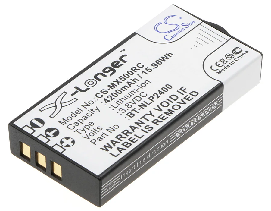 CS Replacement Battery for URC MX-5000,TRC-1280 PN:BT-NLP2400,NC1110 4200mAh / 15.96Wh
