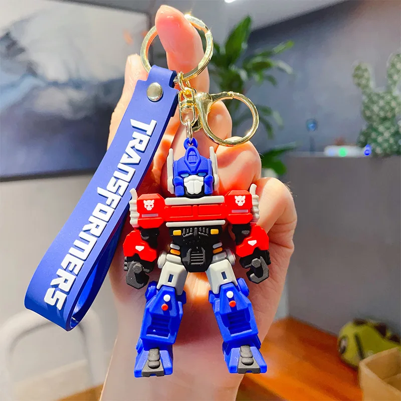 Transformers Keychain Optimus Prime Bumblebee Figure Anime Keyring Pendants Car Key Accessories Doll Ornaments Toy Gift for Kids image 4