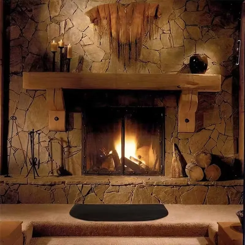 Fire Mat for Wood  Carpet Protection Fireplace Silicone Flame Retardant Mat Fireplace Insulation Blanket