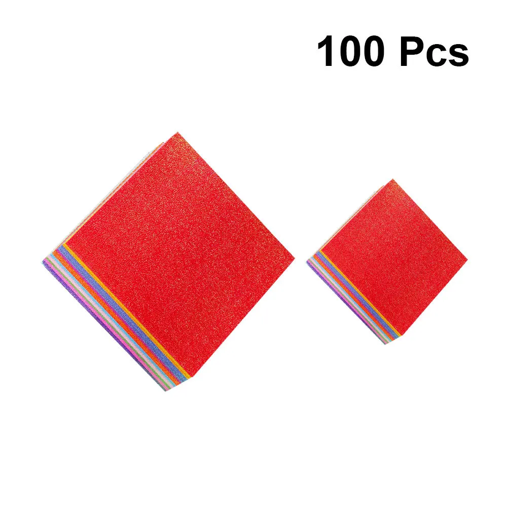 

100 pcs Flash Paper Craft Material 10Cm 20Cm Double Sided Glitter Pearly Sheets For Diy Art School Decoration Party