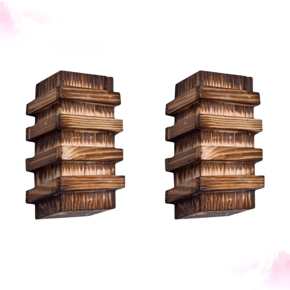 2pcs Three-Opening Puzzle Box Wooden Secret Drawer For Kids Secure Storage Brain Teaser Educational Hidden Compartment Game