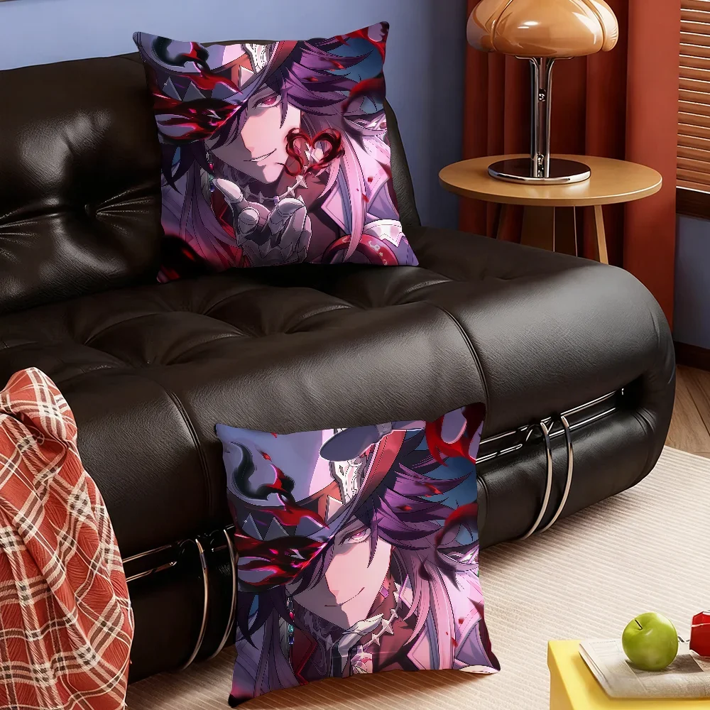 Ashveil Game Honkai Star Rail cushion cover Soft Smooth Pillow Case Hidden Zipper Washable Decorative Couch Office Gift