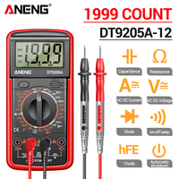 ANENG DT9205A-12 1999 Counts Digital Multimeter Digital Professional Multimeter Probes High precision Electrician Mechanic Tools