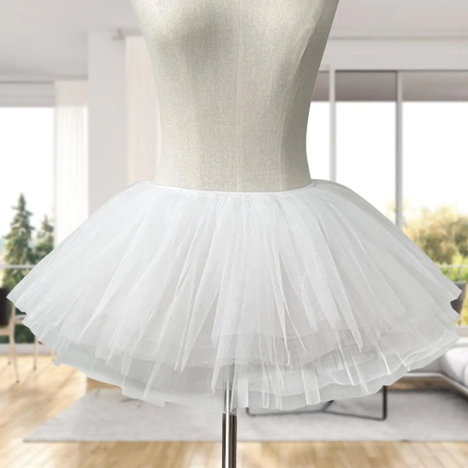 Women's Layered Tulle Petticoat Tutu Underskirt for Bridal Dress Prom Gown Party
