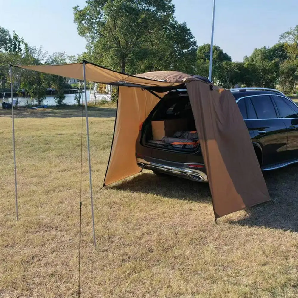 SUV-Kofferraumzelt für Camping, wasserdichtes SUV-Heckklappen-Vordach, tragbares Auto-Hecktürzelt, Außenschutz und Sonnenschutz für Auto-Camping – Detail 5