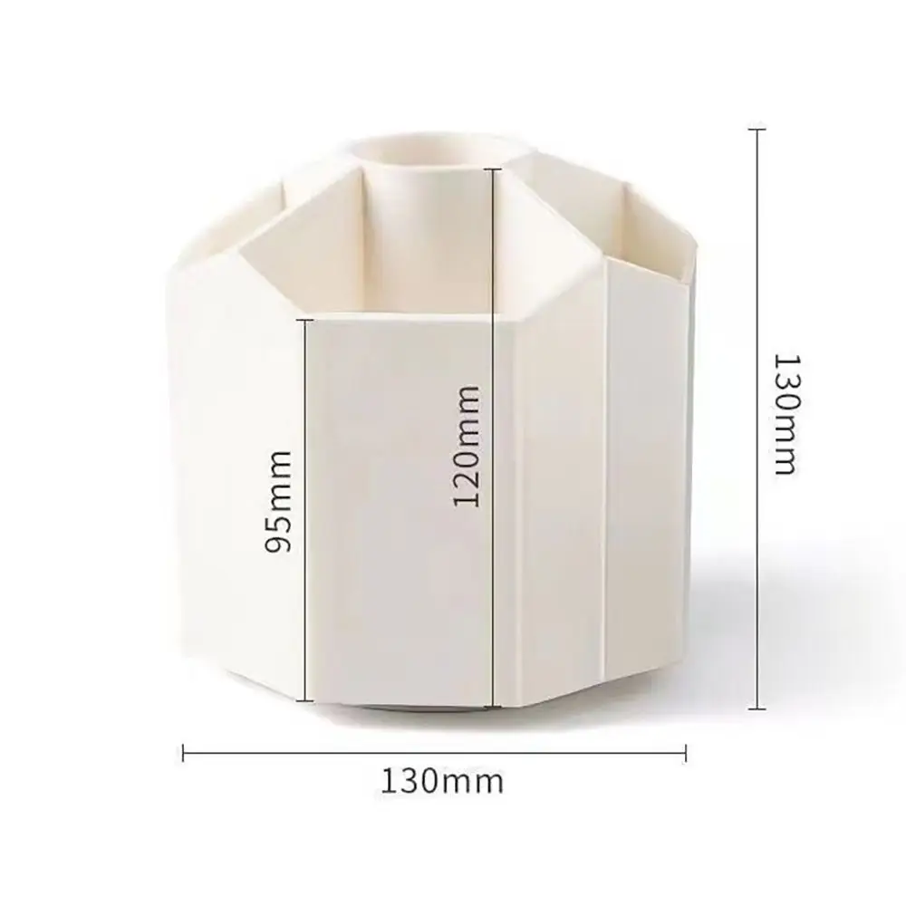 Trendy Multi-function Pen Holder 360 Degrees Rotating Large Makeup Brush Multi-cell Brush Pot