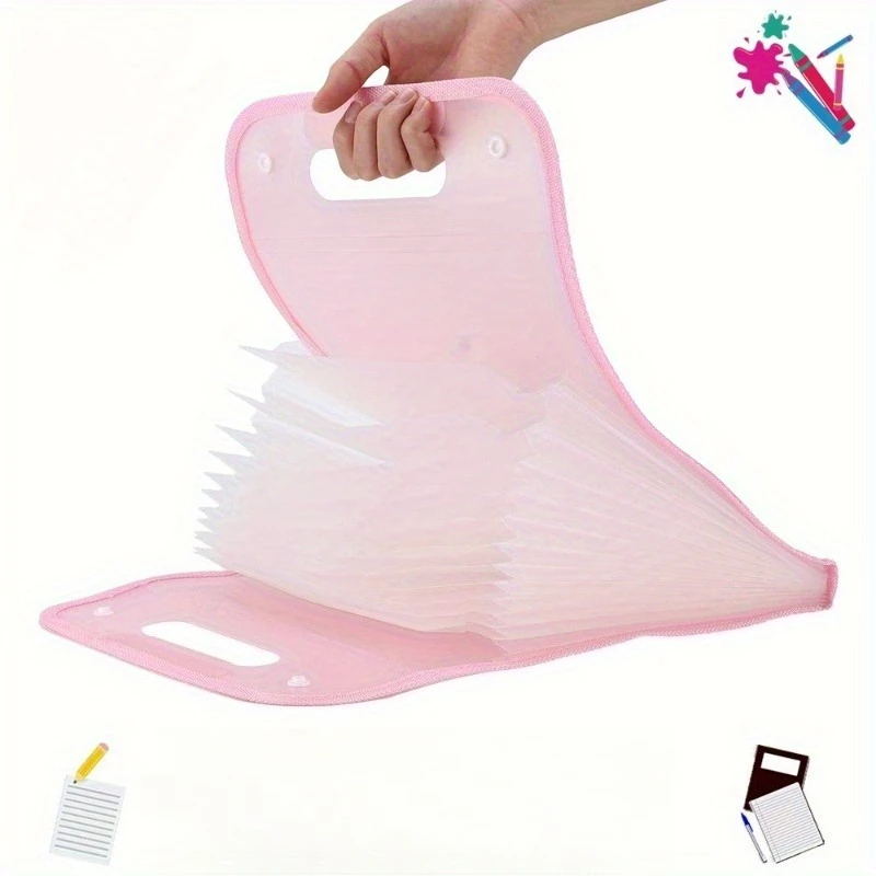 

Квадратная канцелярская вертикальная ручная папка для бумажных файлов, многослойное расширяющееся хранилище для сортировки документов