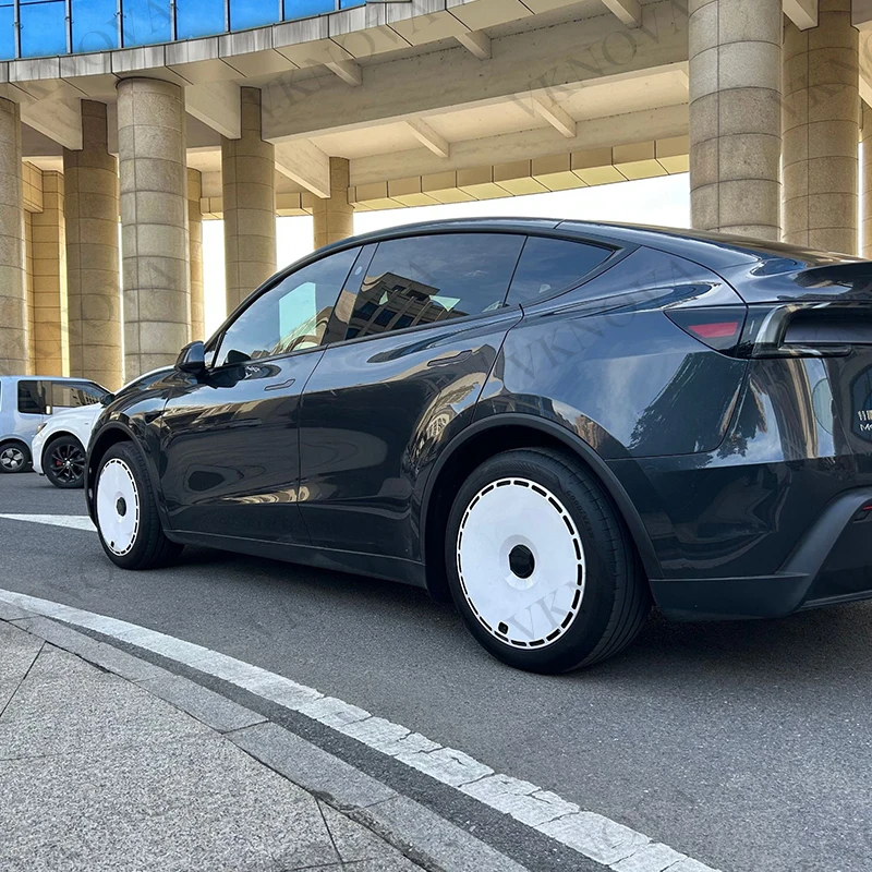 4PCS HubCap 19 Inch Wheel Caps Automobile Performance Replacement Hub Cap Full Rim Cover Accessories For Tesla Model Y Juniper