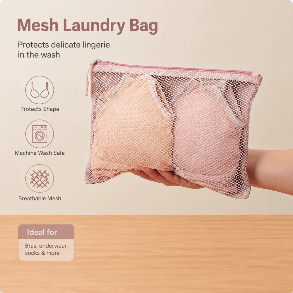 Portable Double Zipper Mesh Organizer Pouch Multi-size Dual-Layer Storage Pouch Polyester Makeup Bag Cables Chargers