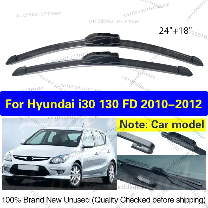 

For Hyundai i30 I30 FD 2010 2011 2012 Wiper Front Wiper Blades Windshield Windscreen Front Window Car Accessories J Hook 24"+18"