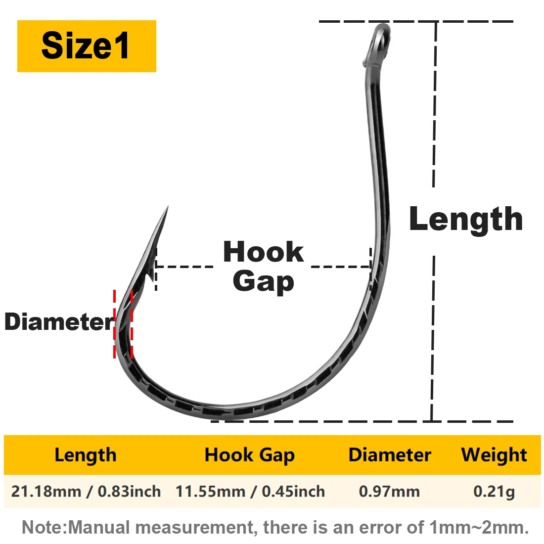 50Pcs Drop Shot Haken Wurm Haken Angelhaken Drop Shot Rig High Carbon Stahl Süßwasser Angeln für Bass Barsch wels