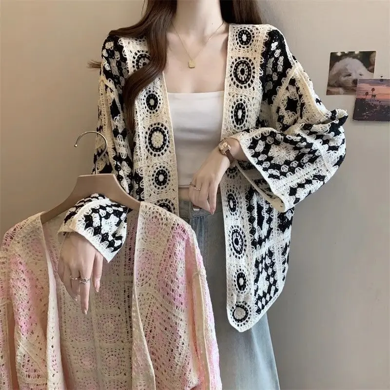 

Crochet Hollow Knitted Jacket Women's New Summer Cardigan Top
