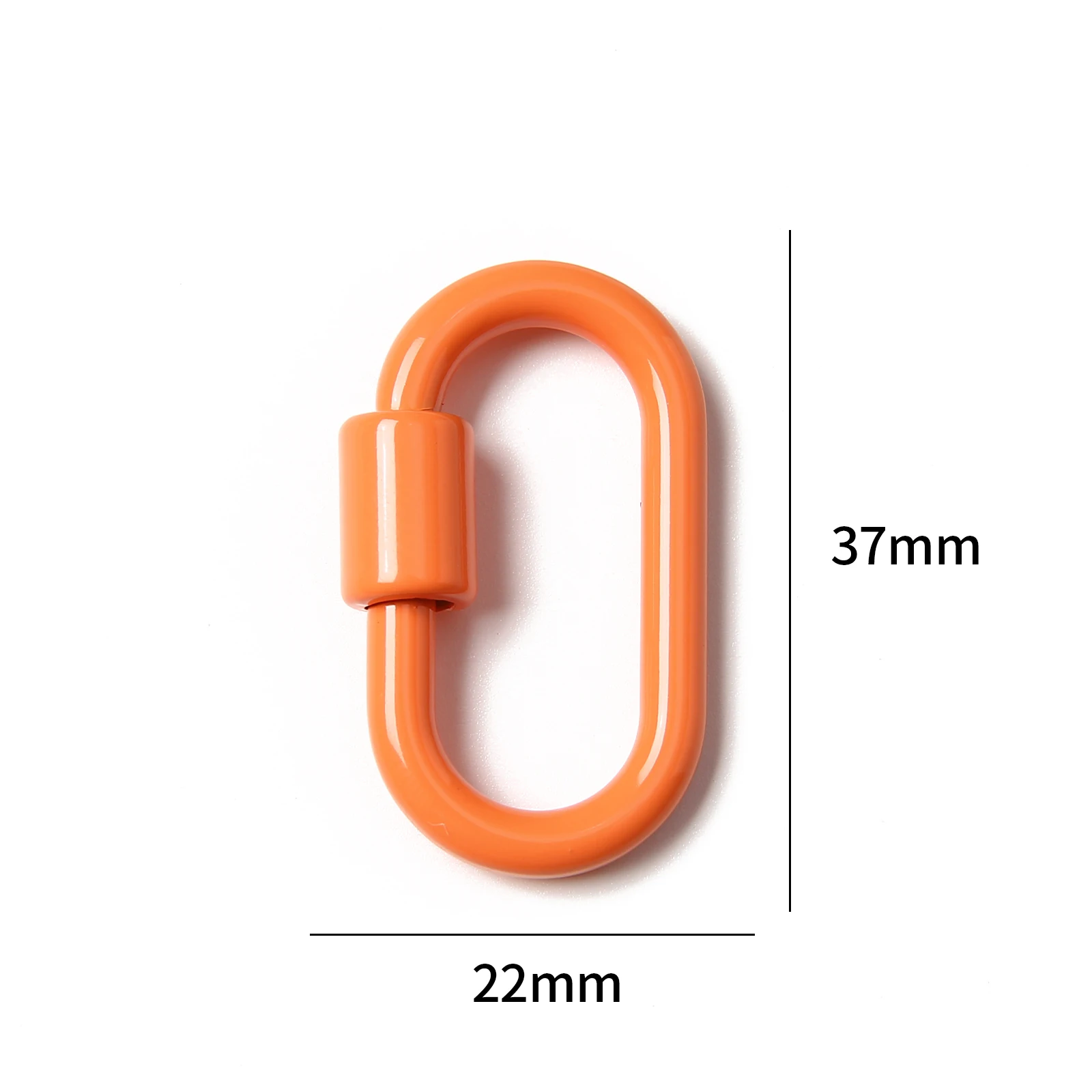 Makaronfarbener Lackierter Metall-Mini-Karabiner Federhaken DIY Schlüsselanhänger Taschenanhänger Schmuckherstellung Zubehör – Detail 10