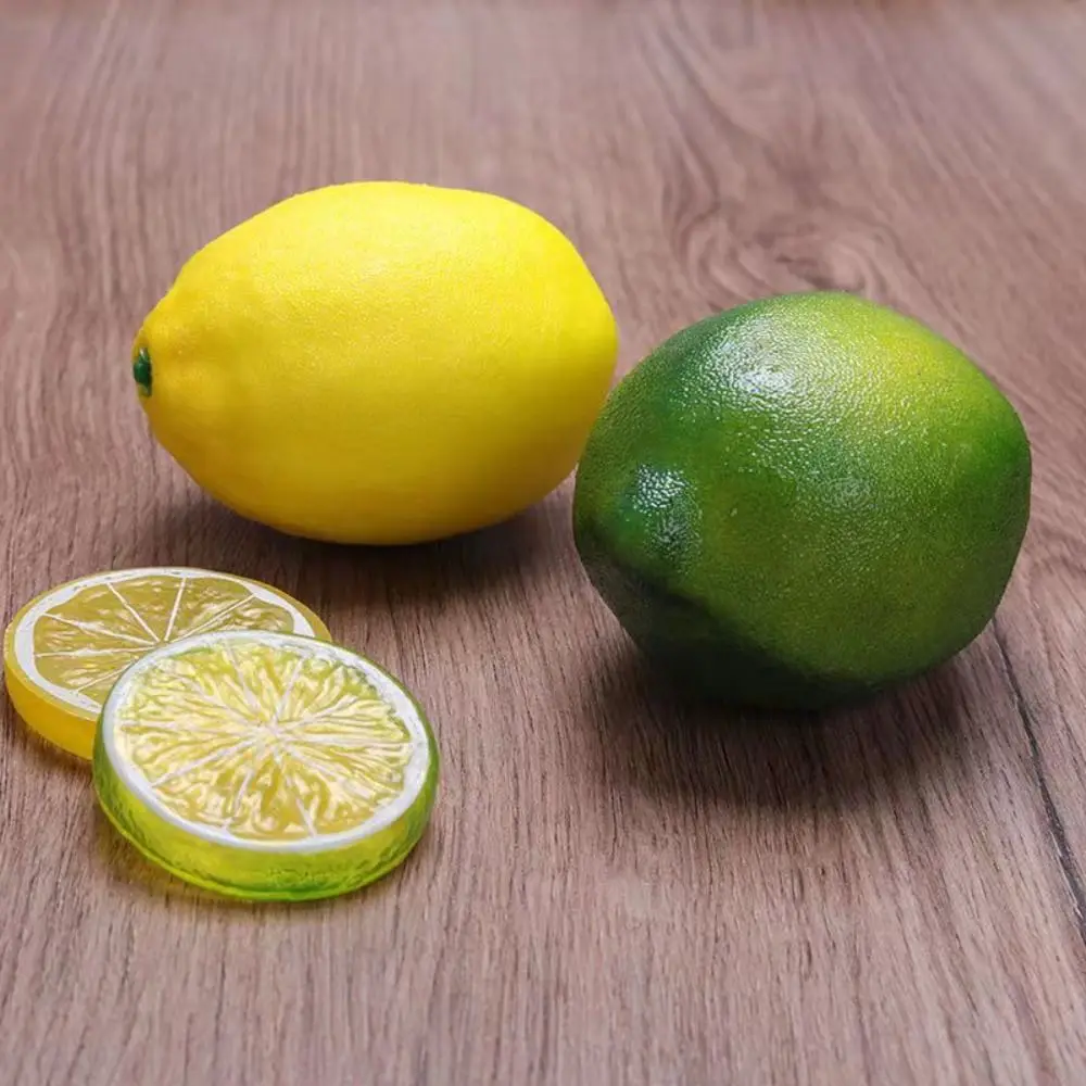 

Lemons Fruit Model Simulation Artificial Lemons Yellow Foam Fake Fruits Realistic Decorative Fruits Table Decoration
