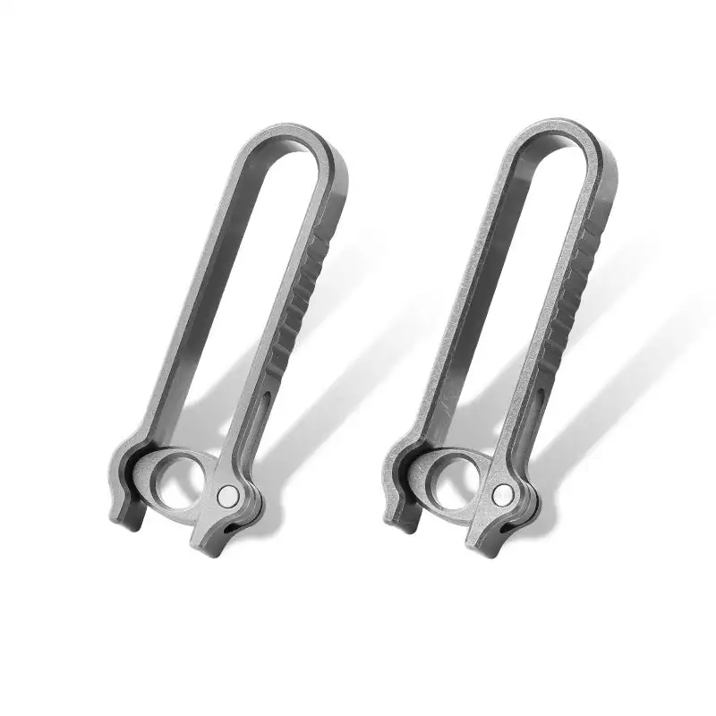 Titanium Alloy Belt Buckle Portable Multifunctional Metal Belt Buckle EDC Spring Movable Hanging Buckle Portable