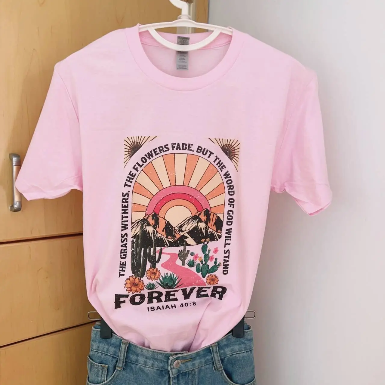 Pink Forever Summer New Cartoon  T-shirts Harajuku Short Sleeve Loose OCasual Tops Women O Neck All Match Casual Tees