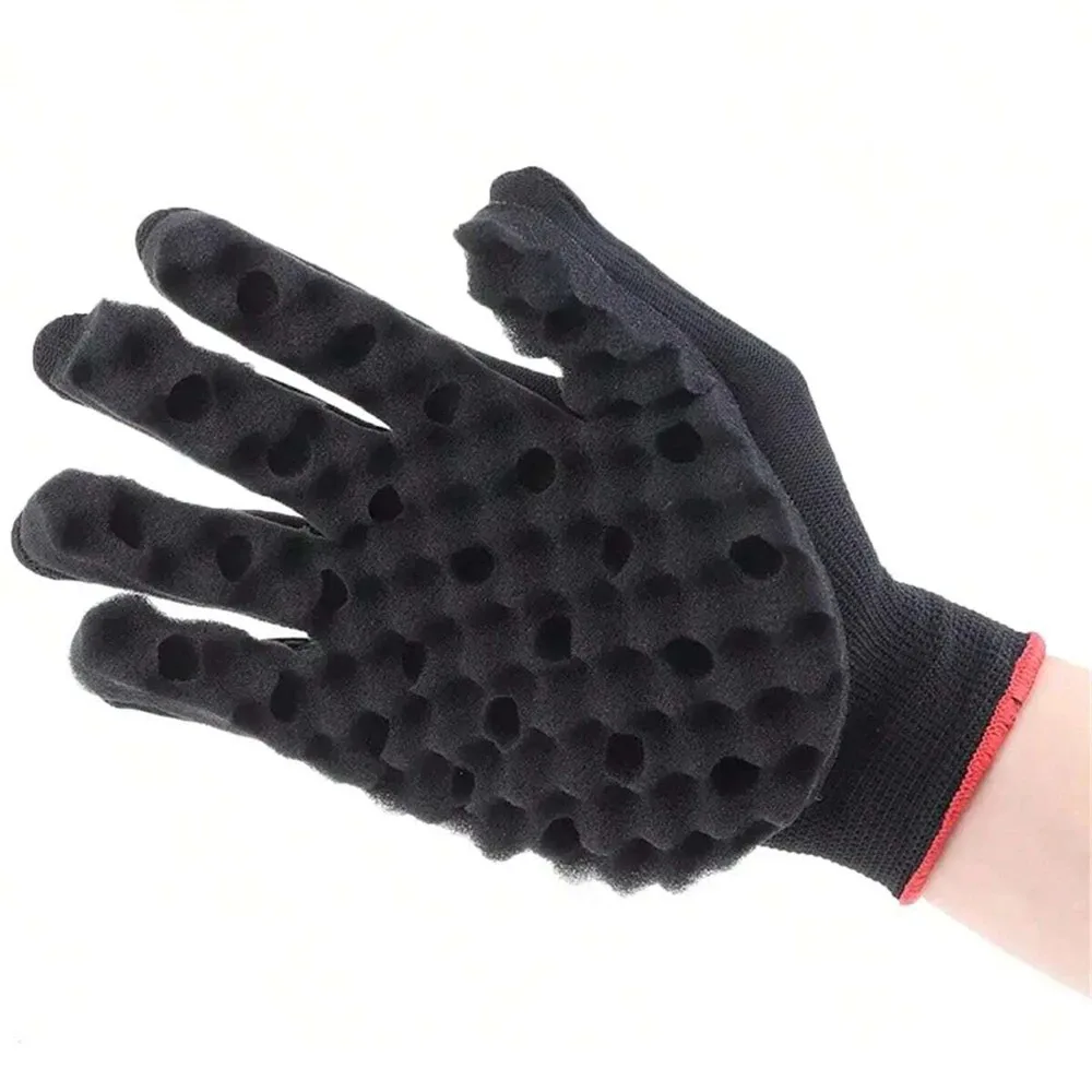 Magic Curly Hair Sponge Gloves, Hair Brush Sponge for Hairdressers, Professional Hair Styling Tools