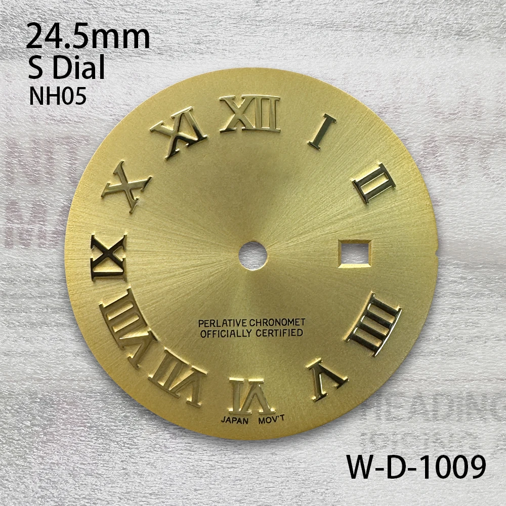24.5mm S Logo Rome Dial Fit NH305 Movement Ladies' High Quality Sunray Watch Modification Accessories