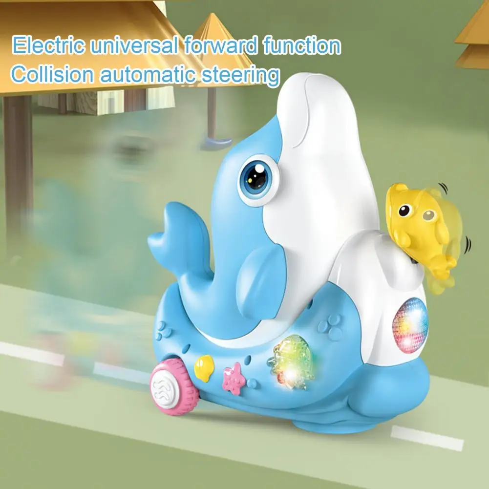 

Floating Ball Dolphin Toy Educational Walking Dolphin Toy with Music Light for Infant Toddlers Sea Car Toy for Boys Girls 6-12