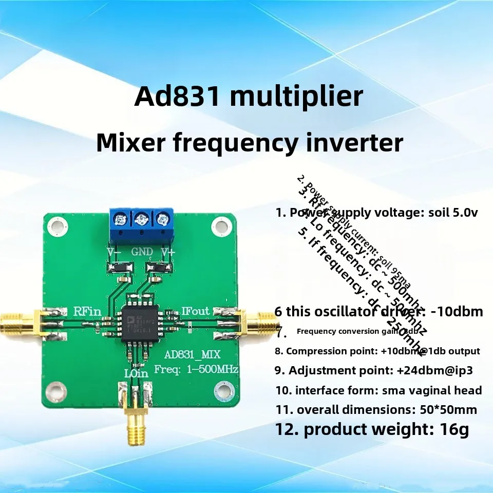 High Frequency Multiplier AD831 500M Bandwidth Up-Down Mixing Inverter Dual Balanced