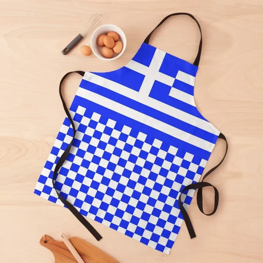 

Greece flag blue checkered Apron Woman Kitchen For Women Kitchen Home Supplies christmas Apron