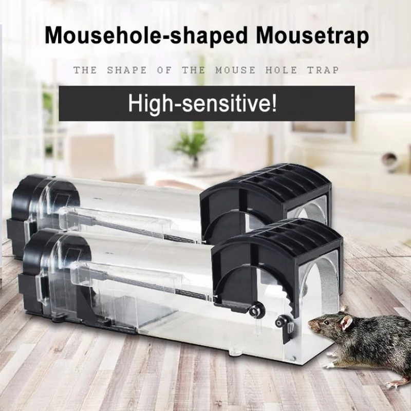 Practical Mouse Catcher Box Sensitive Rat Trap Cage Eco-friendly Plastic Sturdy Construction Smooth Surface Mouse Trap for Home