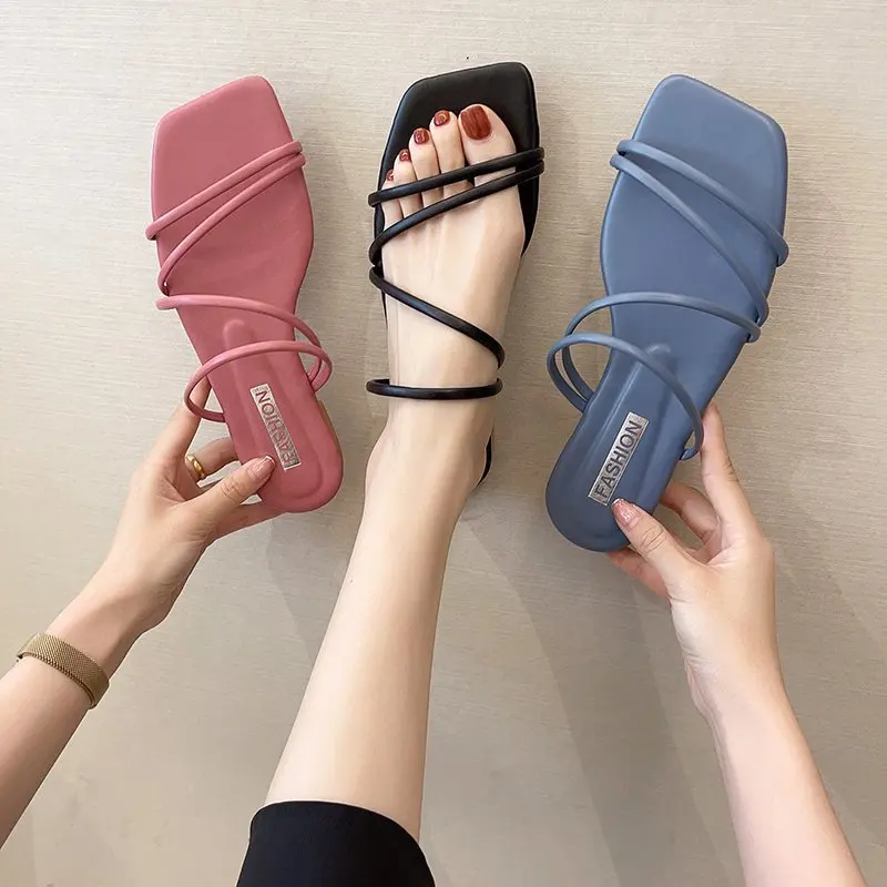 Women Sandals Plus Size 41 Fashion Flat Casual Clip Toe Flip Flops Sandals Slippers Female Outdoor Non-slip Shoes 2024