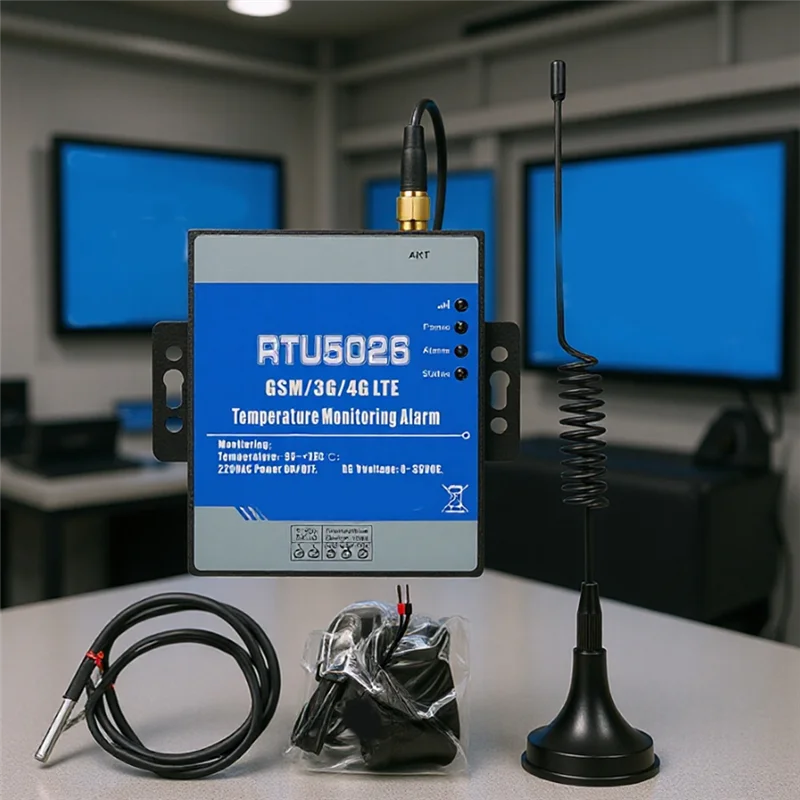 Monitoreo de temperatura de protección de temperatura de corte de energía con enchufe ABSQ-US-55 a 125 °   C RTU5026 GSM 3G 4G LTE Versión inalámbrica 4G