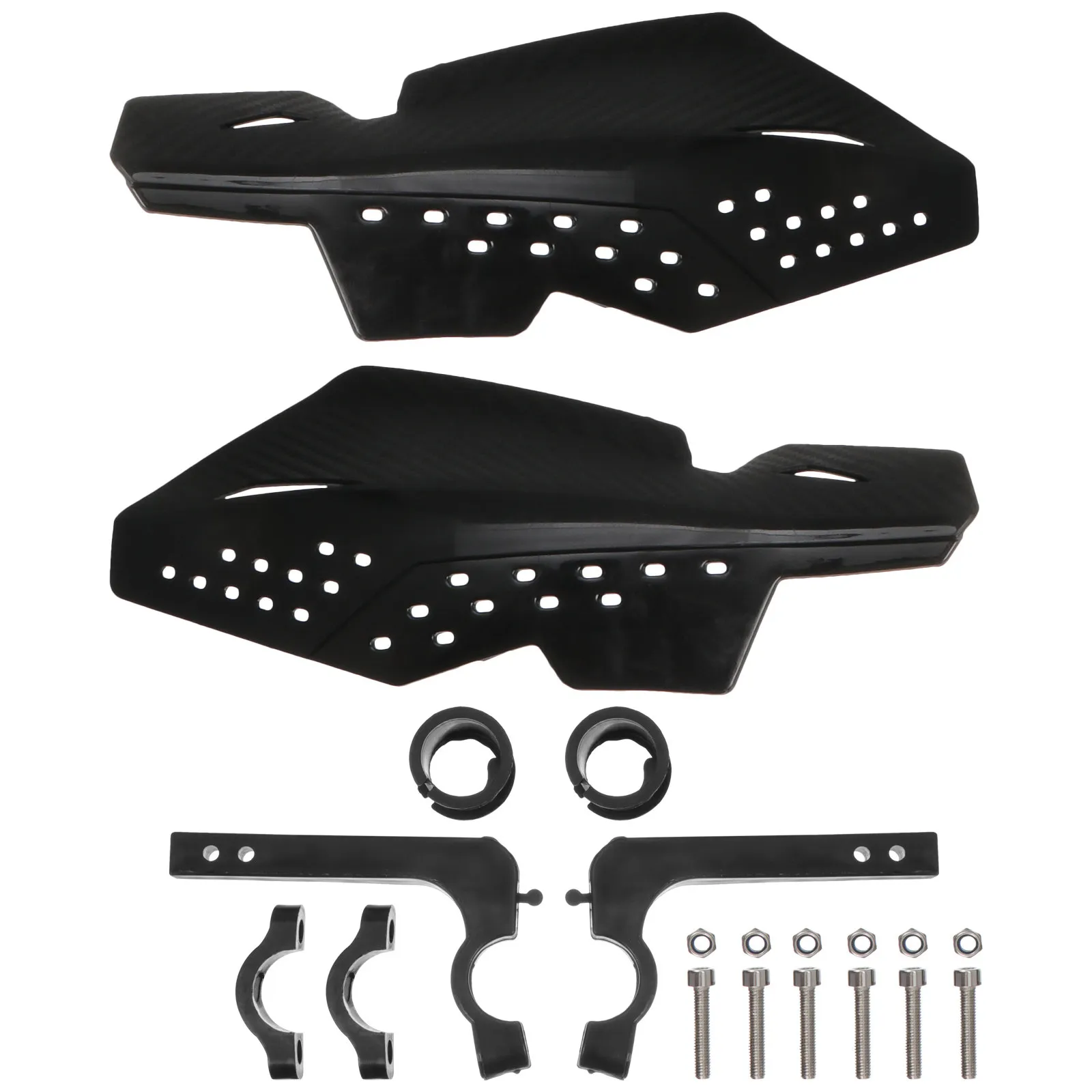 2Pcs Motorcycle Hand Guards Carbon Fiber Handlebar Protector Windproof Removable Balance Weight Motorbike Accessory