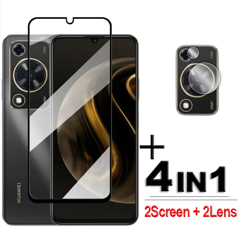 

4in1 For Huawei Nova Y72 Glass For Nova Y72 4G Tempered Glass 2.5D Full Cover Screen Protector For Huawei Nova Y72 Lens Film