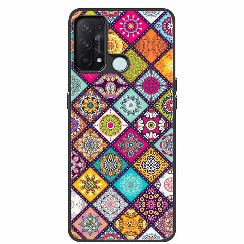 For OPPO Reno5 A 5A 5G Case Fashion Marble Silicon Black Soft Bumpers for Oppo Reno 5A Phone Cases Reno5A 5 A Cartoon TPU Shells