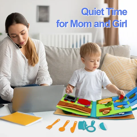 Тихая книга Монтессори для детей 3-6 лет - развивающий игрушка — фото устройства