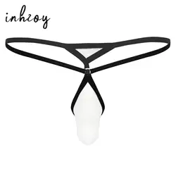 Mens Sexy Lingerie  See Through Sheer Mesh Net G-string Thongs Low Rise Bulge Pouch T-Back Underwear Sissy Bikini Briefs