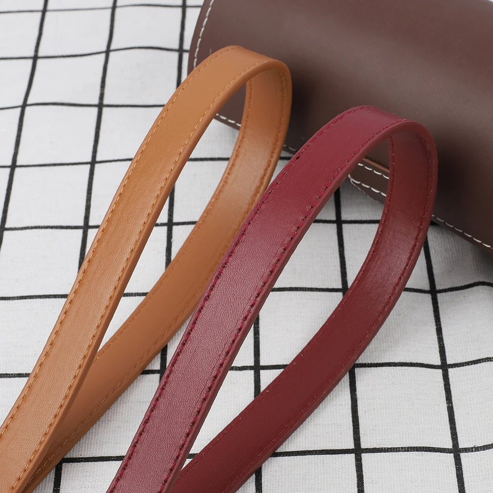 60cm PU Leather Bag Strap Shoulder Bag Handle Belt Band for Women Handbag Handmade DIY Perforation Belt  for Bag Accessories