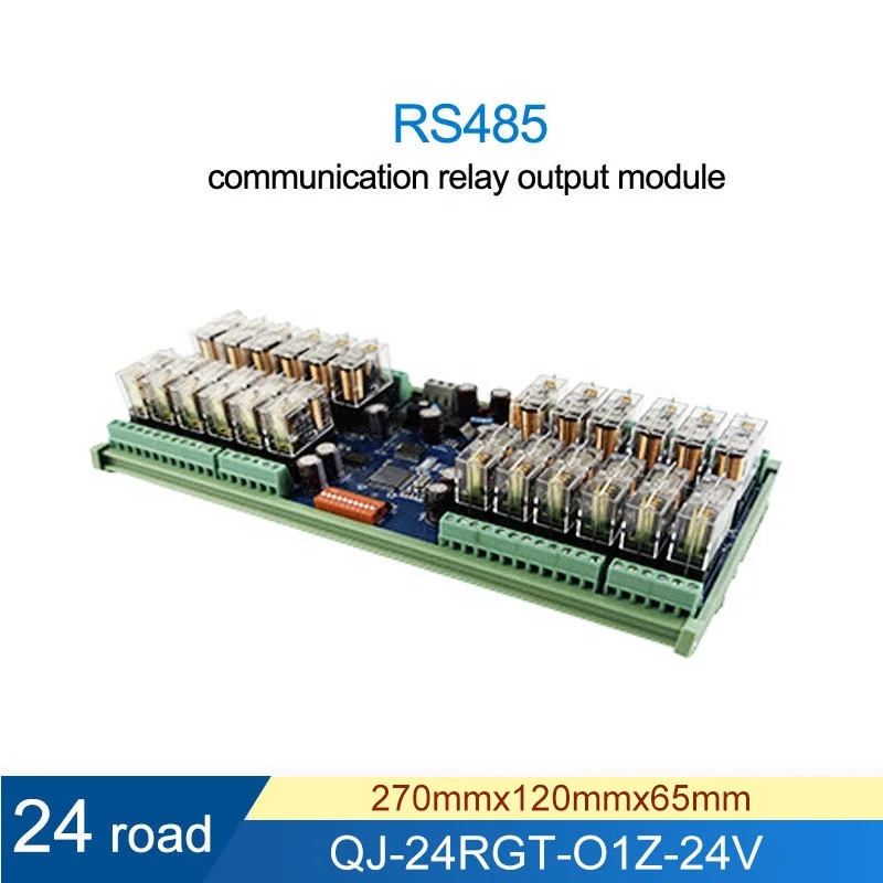 24 Channels RS485 Communication Relay Module Modbus Protocol With Address Switch Output Module Remote