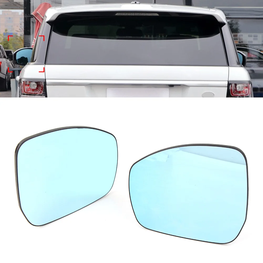 1Pcs Blue Car Rear View Mirror Glass Heated Convex Mirror For Land Rover LR4 LR5 Range Rover Vogue Sport L405 L494