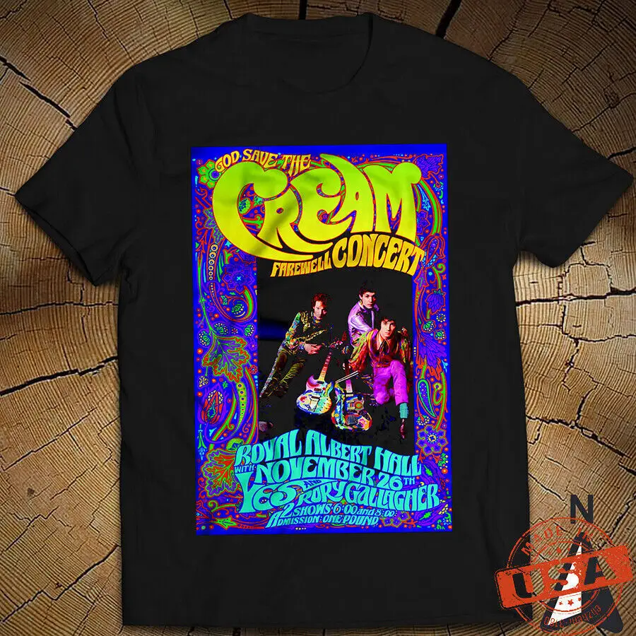 Cream Farewell Concert Jack Bruce Eric Clapton Ginger Baker T-Shirt EE893