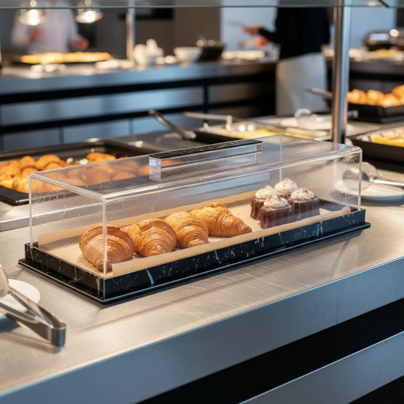 

Acrylic Bread Box Transparent Dessert Display Box Toast Storage Case Dustproof Clear Dessert Cover Lightweight for Home Bakers