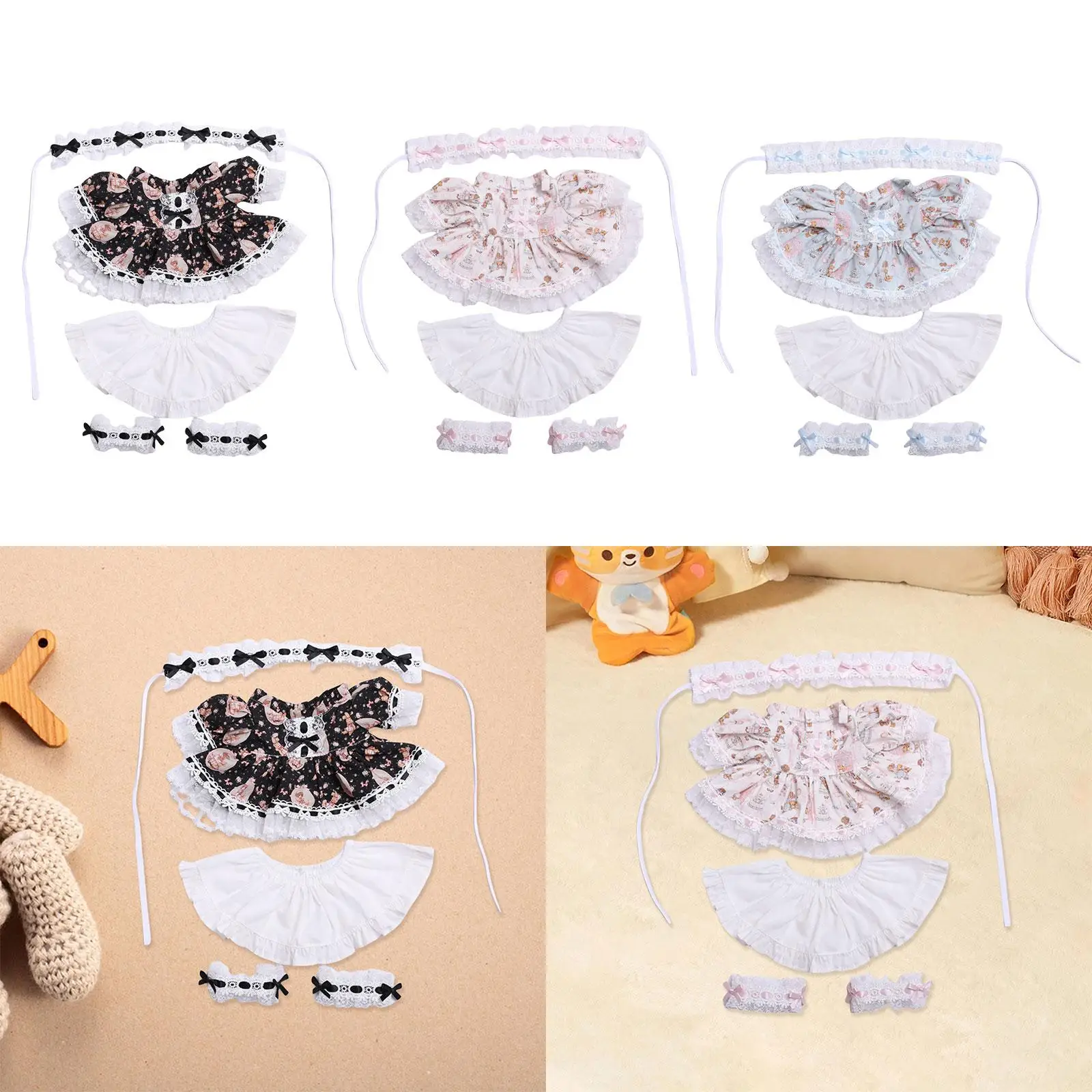 Gefüllte Puppe Prinzessin Kleid Puppenkleidung 38 cm Foto Requisiten DIY Kostüme Kreatives Ersatzkleid für Puppe zur Fantasie