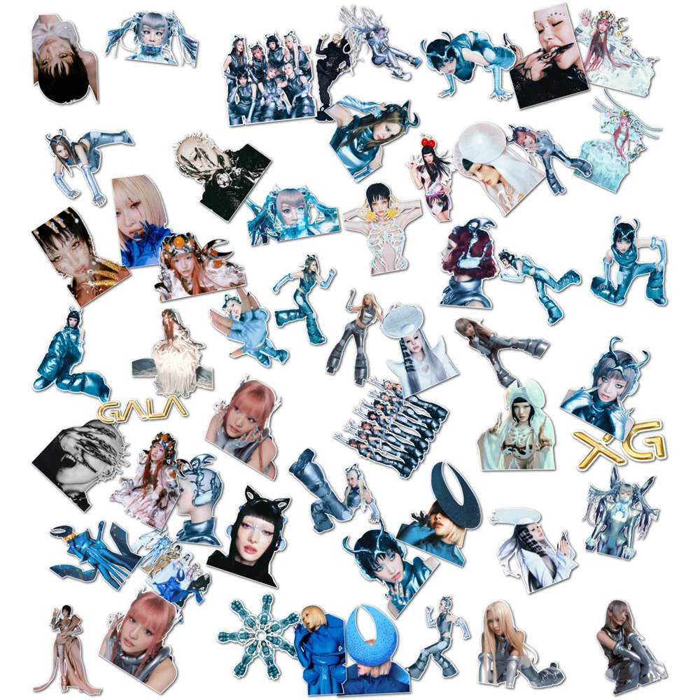 55pcs/pack KPOP XG Photocards Album GALA Stickers Non-Repeating Waterproof Stickers JURIN COCONA CHISA HINATA Fans Collections