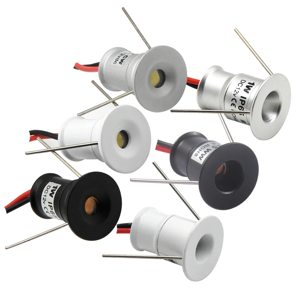 1 واط LED بقعة ضوء 12 فولت تيار مستمر راحة الإضاءة IP65 في الهواء الطلق مصباح الحديقة لخزانة درج الأضواء D15mm انقطاع المنزل المطبخ