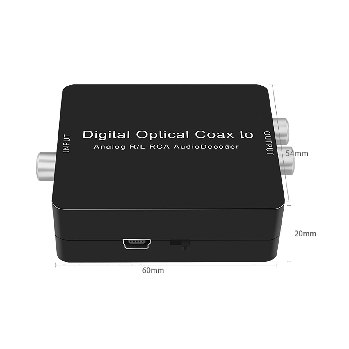 Decodificador de Audio Digital a analógico L R compatible con AC3 DTS para Dolby Toslink Coaxial 3,5mm auriculares convertidor decodificador de fibra óptica