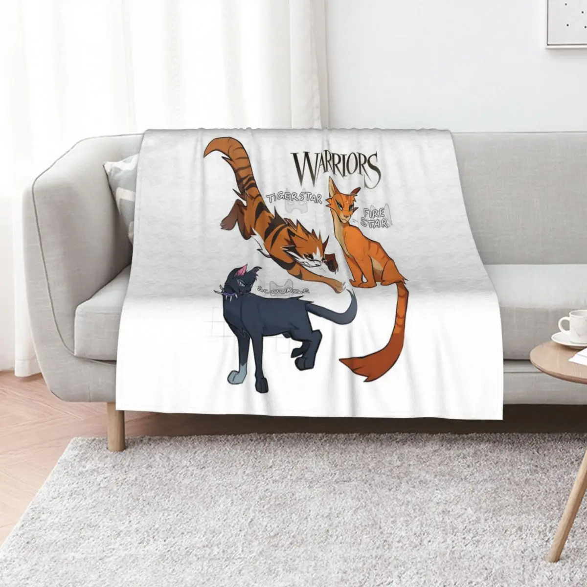 Firestar, Tigerstar and Scourge from Warrior Cats - The Darkest Hour Throw Blanket Bed Blankets For Sofas Soft Plaid Blankets