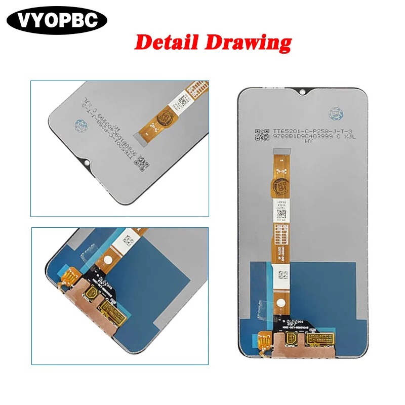 Original LCD Display For VIVO Y21S Touch Screen With Frame Panel Digitizer Assembly Repair Replacement Parts V2110