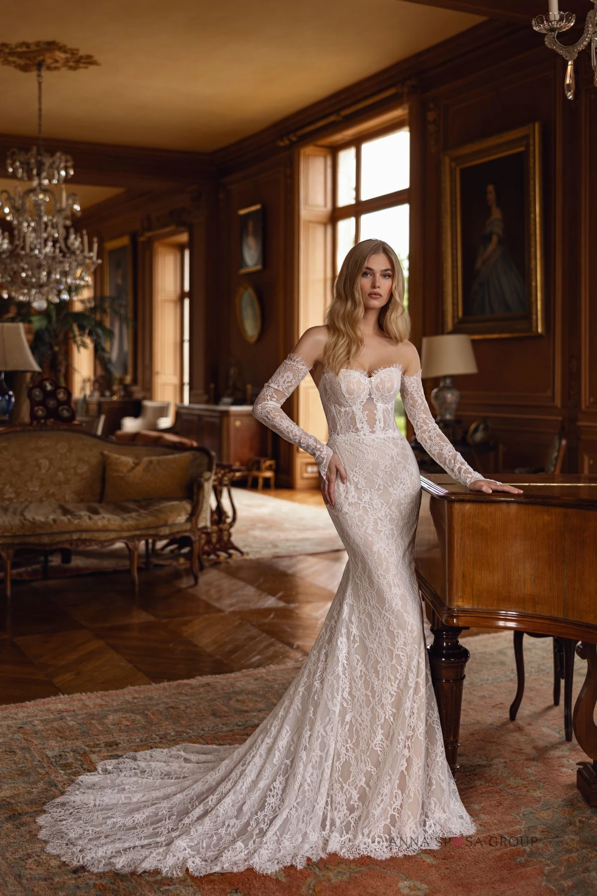 Vestido De Novia Corte Sirena Lace Wedding Dress Vestidos Novias Boda Civil Sencillo Mangas Desmontables Vintage Elegantes Bride