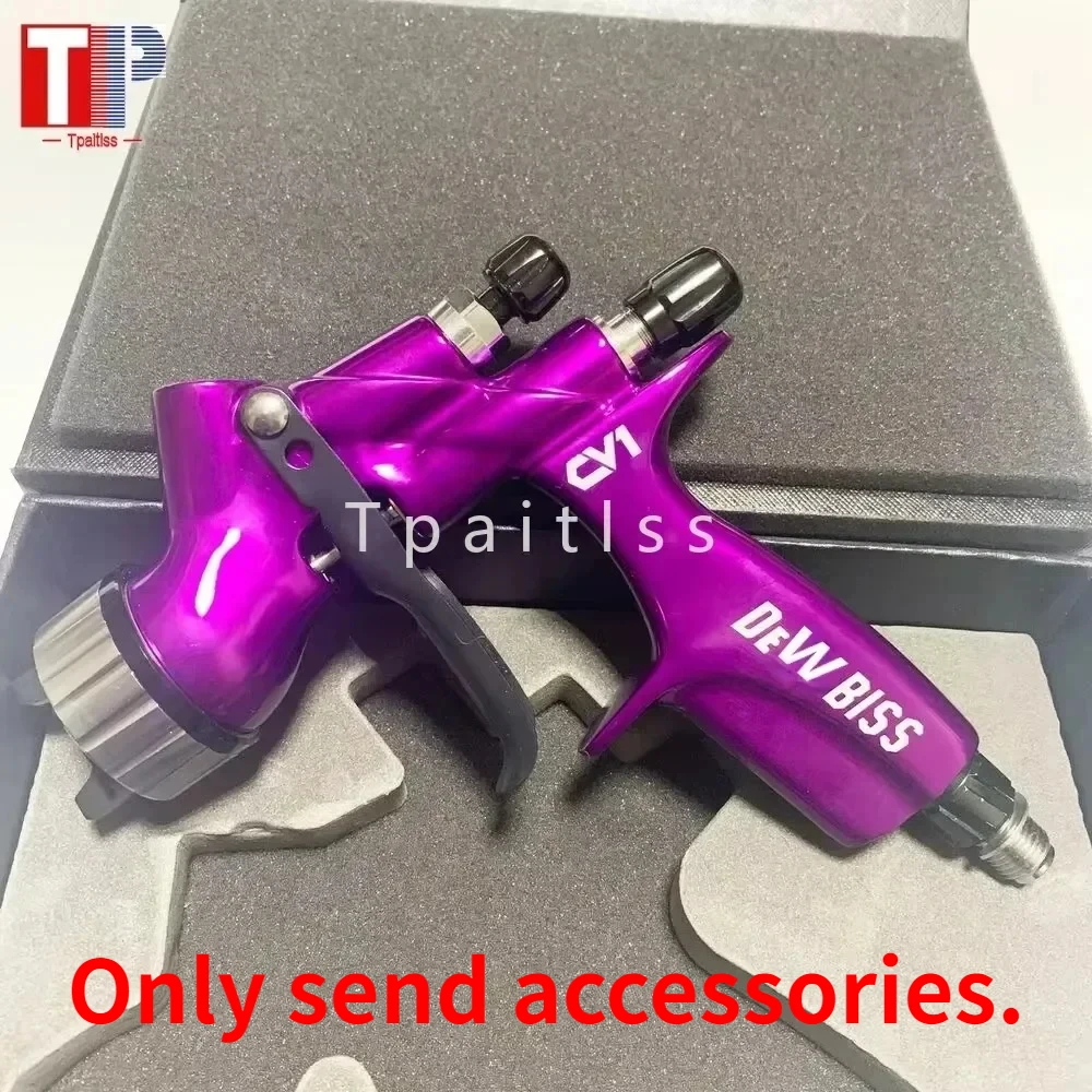 

Tpaitlss Purple/Blue CV1 Purple Car Spray Gun HVLP Car Paint Spray Gun Capacity 600cc with 1.3mm Nozzle