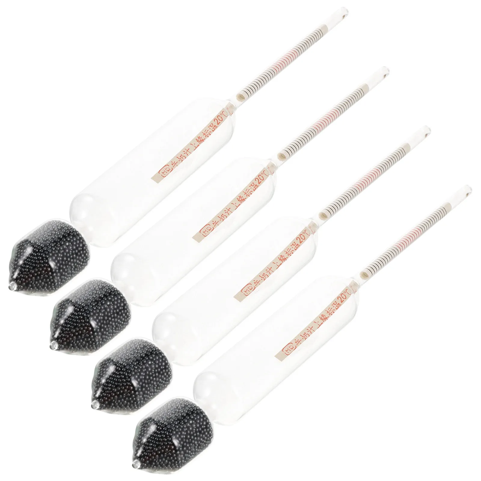 4Pcs Milk Density Meter Hydrometer for Precise Cow Goat Milk Fat Content Testing Dairy Testing Device Laboratory Tool